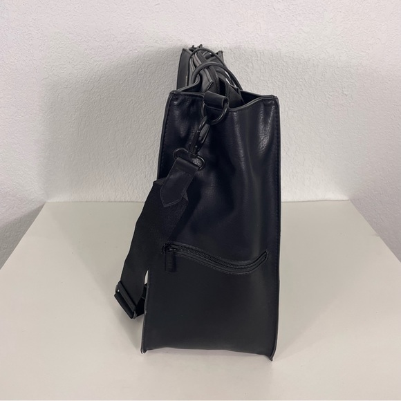 BEIS Bags Beis Black The Work Tote Vegan Leather Large Laptop Tote